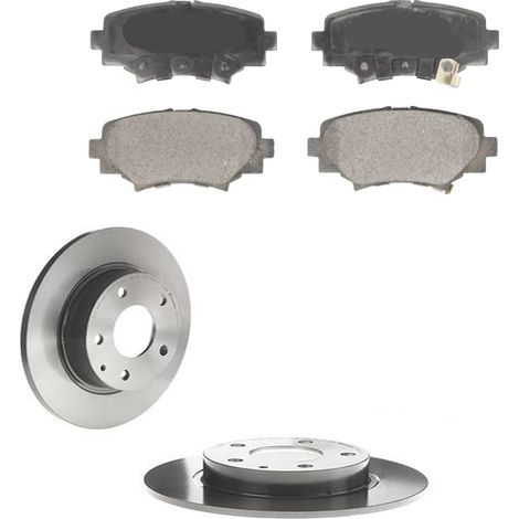 KIT FRENI POSTERIORI compatibile con MAZDA 3 (BM,BN) - DISCHI + PASTIGLIE OEM: 35032 , 35169 / 18383 /SOSTITUZIONE DIRETTA/BASSA POLVERE/SILENZIOSO (1/5)