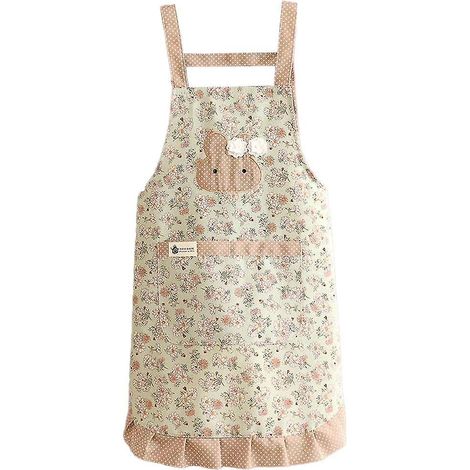 Tablier de cuisine pour femme avec poches, tablier à bavette à plusieurs épaisseurs pour cuisiner, pâtisser, faire des barbecues et jardiner (forme 6) (1/5)