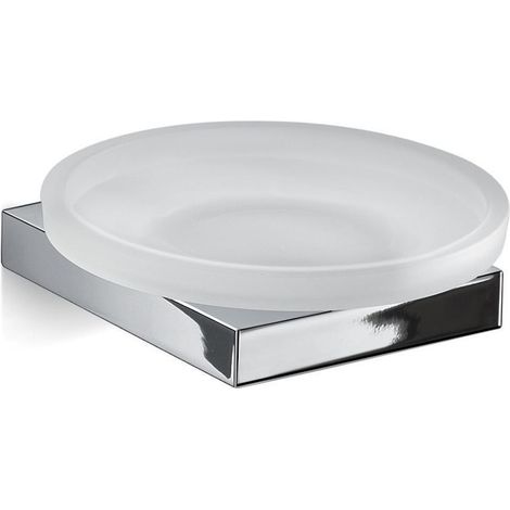 GEDY Lanzarote porta sapone a parete cromato con base in vetro satinato codice prod: 0000A3111300000 (1/3)