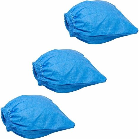 3pcs Textile Filter compatible with Lidl / Parkside PNTS 1300 wet and dry vacuum cleaner - Washable filter bag, blue (1/5)