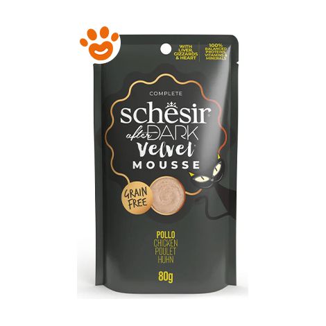 Schesir Cat After Dark Velvet Mousse con Pollo  - Schesir Cat After Dark Velvet Mousse con Pollo - Bustina Da 80 Gr