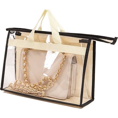 Sacs de Rangement Transparents pour Sac à Main – Organiseur Suspendu avec Fermeture Éclair – Lot de 2 pour Placard ou Armoire (1/5)
