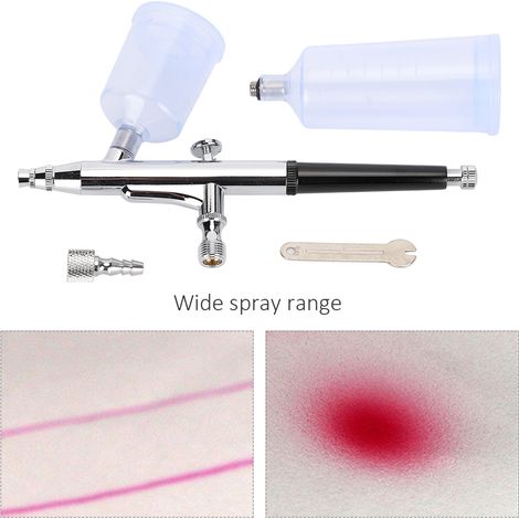 L'aérographe T131 est un outil de pulvérisation pour le nail art, le maquillage et la peinture, doté d'un aérographe à double bouteille et d'un fonctionnement pneumatique.