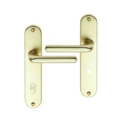 Ouvre&Déco – Poignées de porte COURCHEVEL verrou condamnation – Aluminium F2 – Entraxe 165 mm – Design élégant pour salles de bains et WC