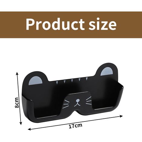 Porte Support Lunette, Rangement Lunette De Soleil Presentoir Lunettes Suspendre Organisateur Boite a Lunettes Chats Porte-Lunettes Stockage, 2 Pièces (Noir et Blanc)