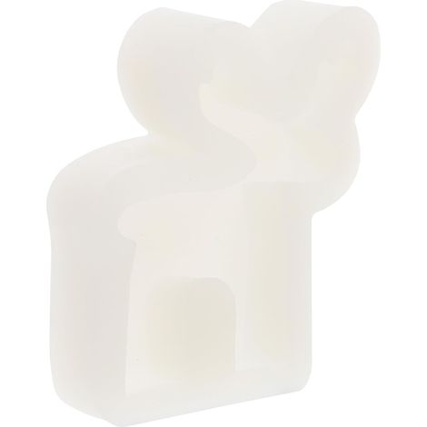 Reusable and Easy-to-Clean White Moose Silicone Candle Mold for DIY Scented Candle Making (1/5)