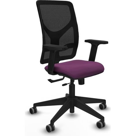 Silla de oficina piqueras y crespo Motilla negro cuero sintético (1/2)