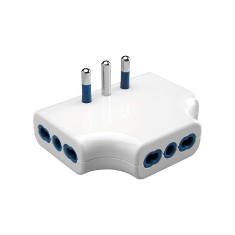 Adattatore Multiplo Piatto 2P+T 16A 3U.10/16A B ( GEWISS cod. GW28419 )