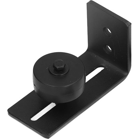 Guide de sol pour porte de grange 8 en 1 avec rouleau réglable, accessoire pour rail de porte coulissante en acier au carbone (1/5)