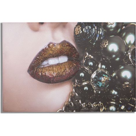 Toile Imprimée Déco "Beautiful Lips" 80x120cm Multicolore (1/5)