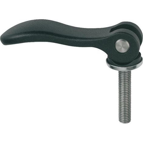 Levier excentrique avec filet. Male M10x50, Acier