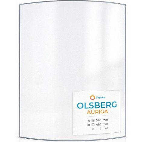 Vitre Olsberg AURIGA - Verre Courbe pour poêle à bois - 340 x 450 mm (A x H) - 4 mm (1/5)