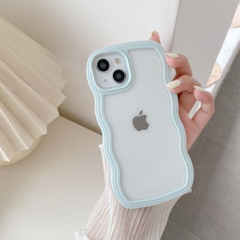 Compatible avec l'iPhone 11, coque transparente ondulée, compatible avec les filles et les femmes, coque de protection transparente en silicone pour téléphone -[NX] (1/5)