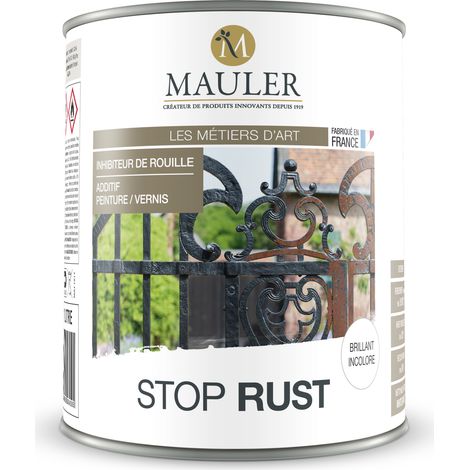 Prohibiteur de rouille & additif pour peinture/ vernis glycéro - 1L Brillant Incolore - Solvanté - Stop Rust Mauler