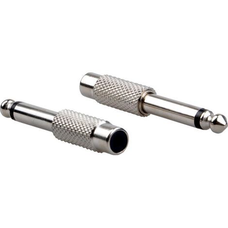 High-quality all-metal 6.35mm male to RCA female adapter with 6.5mm plug and two-pin connector to female AV adapter. (1/5)