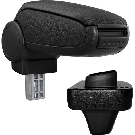 [pro.tec] Reposabrazos central para Opel Astra K - apoyabrazos con compartimento - tapizado - tela - negro