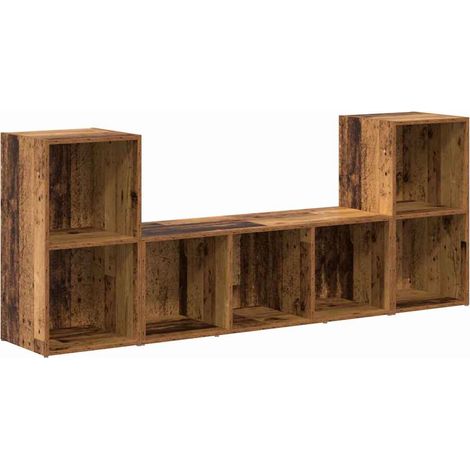 Maison Exclusive - Set mobile TV 3 pcs Marrone Legno multistrato