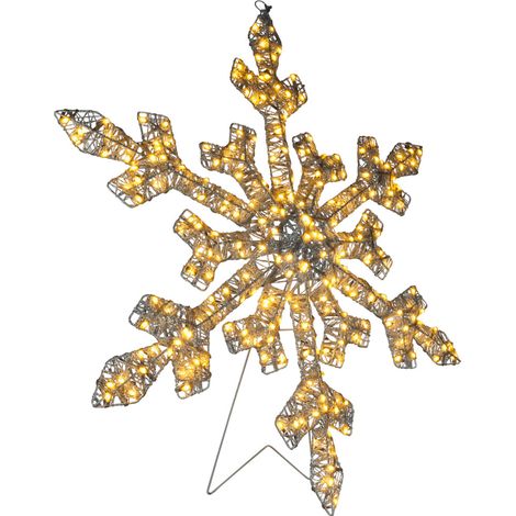 Konstsmide LED Weihnachtsdeko Schneeflocke 200 Dioden 80 cm bernstein (1/3)