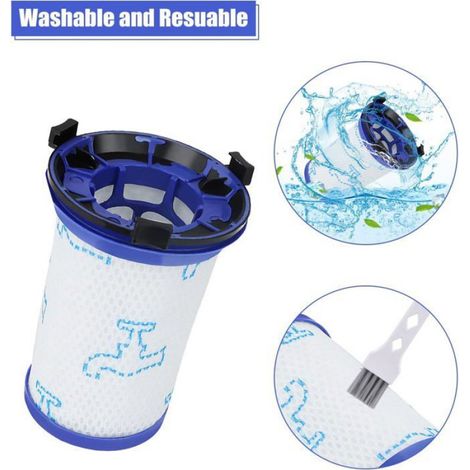 Filtre De Remplacement - Pour Aspirateur Balai Rowenta Air Force 360 - Lavable - Compatible RH90xx TY90xx - Lot De 4 (1/5)