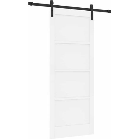 Sliding Door White 83 x 202 cm Solid Pine Wood vidaXL