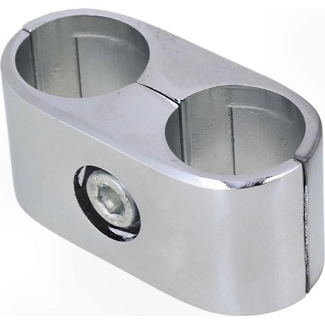 Connecteur double tube 25mm pour étagères et échafaudages, raccord composite adaptateur de fixation, collier de serrage pour supports d'affichage (1/3)