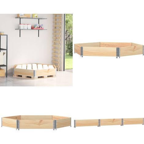 Lit surélevé hexagonale 160x160 cm bois de pin massif - Jardiniere Exterieure - Bac A Fleurs - Lit Surélevé - Jardin Design - Pot Plante - Home & Living (1/5)