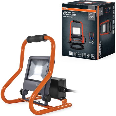 OSRAM Lampada da lavoro a LED R-Stand Socket 30W 840, bianco freddo 4000K, 2700 lm, IP44, 2 attacchi 3000W