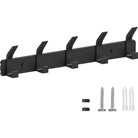 Rack mural en manteau, Crochets en manteau Rustproof Crochet mural avec 5 crochets, Rack mural en manteau pour cuisine (1/5)
