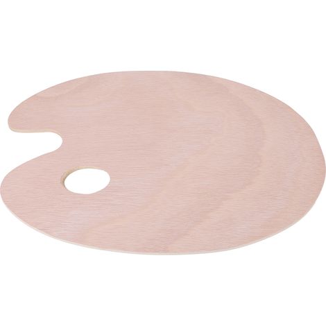 Palette classique en bois, forme ovale, 30 x 40 cm (1/4)