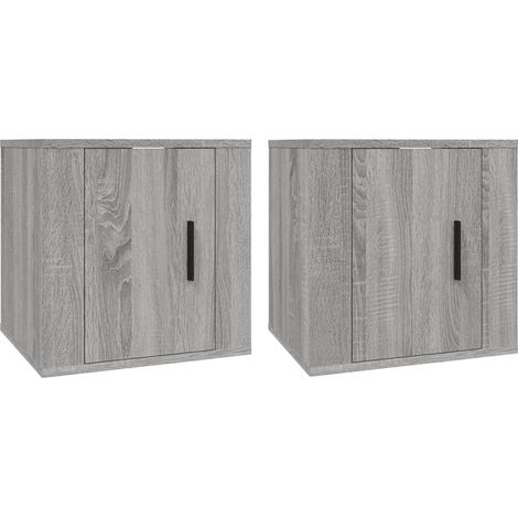Mobile TV a parete scaffale per televisione multimediale televisione buffet sala da pranzo soggiorno camera da letto 2 pezzi sonoma 40 x 34,5 x 40 cm grigio 020029013