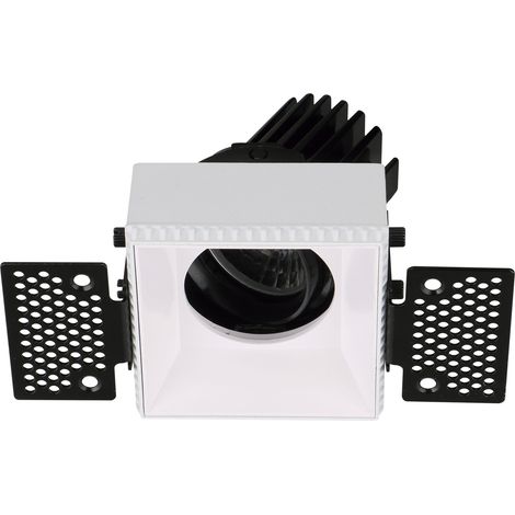 Empotrable techo tilt VIP2T Square Round LED COB 10.60W 1317lm(1005lm) CRI90 2700K 38º Blanco Blanco