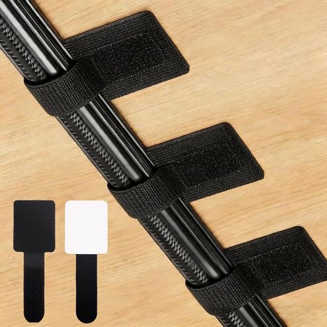 50 pièces Organisateur de câbles - Support de câbles auto-adhésif - Clips de câbles - Attaches de câbles avec Velcro - Gestion des câbles - Nylon - Noir (1/5)