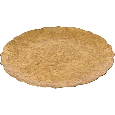 Plat Déco Doré Polypropylène élégance Durable Pour Vos Tables - Decoris