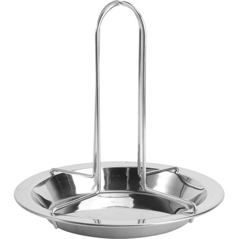 Support pour poulet rôti (unité simple) — Idéal pour barbecue, camping et pique-niques — Construction en acier — Facile à monter et à démonter — 17 x 16,5 cm (1/5)