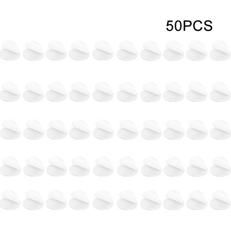 Fixations Adhésives Pour Draps Et Tapis - 50 Pièces Blanches En Pvc Réutilisables Sans Clous Pour Maison (1/5)