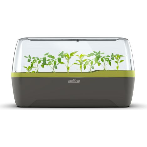 Romberg BOQUBE L PLUS Gewächshaus & Pflanzkasten-System 41x17x23cm mit Belüftung anthrazit/sommergrün (1/5)