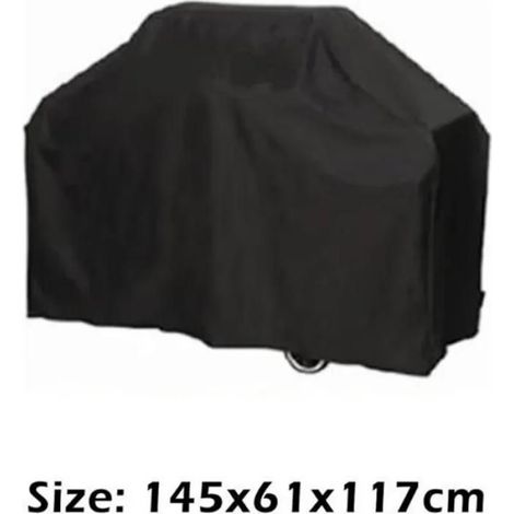 Housse Barbecue - Etanche Polyester 145x61x117 cm - Pour Barbecue Rectangulaire Gaz ou Électrique - 1 Pièce (1/4)