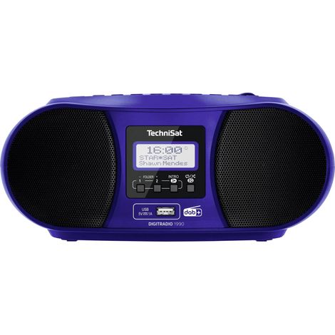 TechniSat DIGITRADIO 1990 Radio-lecteur CD DAB+, FM AUX, Bluetooth, CD, USB fonction de charge de la batterie, fonction (1/5)