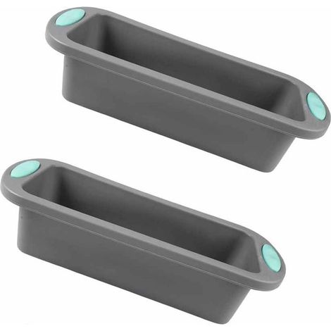 2-teilige Silikon-Brotform, Silikon-Kuchenform, antihaftbeschichtete rechteckige Form für Kuchen, Brot, Lasagne, Brownies, Sandwichbrot, Silikon-Kuchenform, 27,8 x 12 x 6,5 cm (1/5)