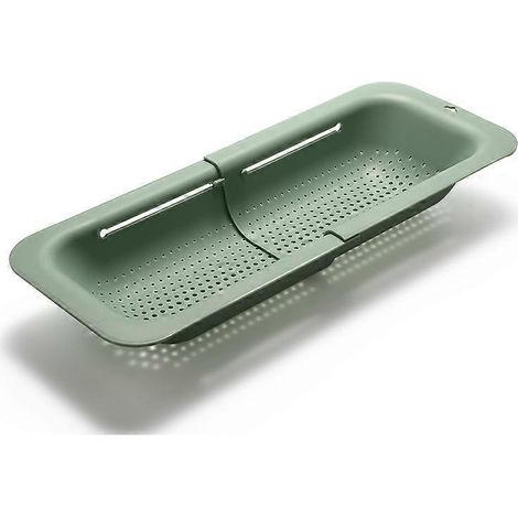 1 piècevert1 passoire extensible et réglable pour évier, plateau d'égouttage multicolore pour fruits et légumes de cuisine, organisateur de comptoir (1/5)