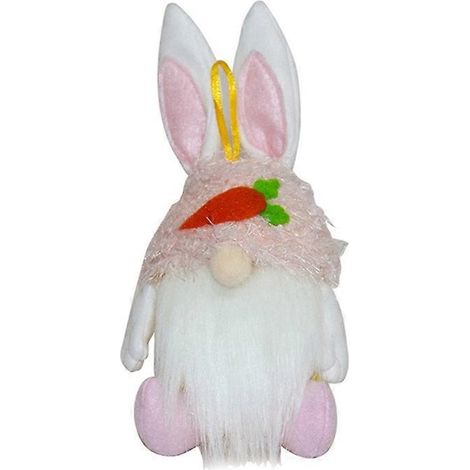 Hängender schwedischer Wichtel Tomte Plüsch-Osterhase, Süßigkeitenbehälter für Puppen, dekorative Osteraufbewahrung, weiches Hängespielzeug.