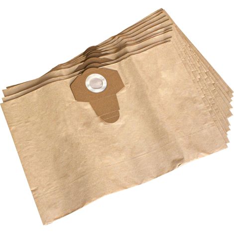 vhbw 10x Sacs compatible avec Parkside PNTS 30 / 6 S, PNTS 1400 / 1500 aspirateur - 39cm x 26cm marron