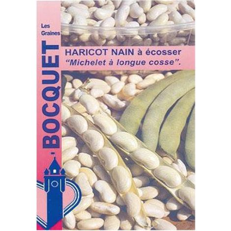 Haricot nain à écosser 'Michelet à longue cosse' le sachet de 180 graines (100g)