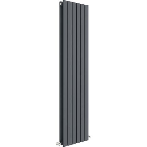 Nuie 1500mm x 354mm Anthracite Sloane Double Panel Radiator - HLA73 (1/4)