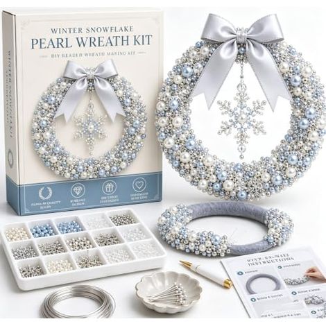 Kit DIY couronne Noël perles – Style 2 (1/2)