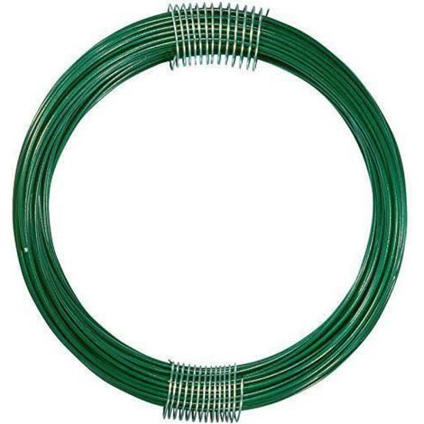 Fil d'attache - Fil de liage armé - Ø 20 mm - Longueur 25 m - Vert - 1 pièce