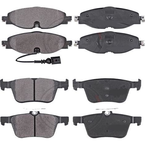 KIT PASTIGLIE FRENO ANTERIORI E POSTERIORI compatibile con AUDI A3 (8V1.8VK,8V7,8VE,8VS,8VM,8VA,8VF) / PASTIGLIE FRENANTI AUTO OEM FDB4433,FDB4434FDB4697 / SOSTITUZIONE DIRETTA / BASSA POLVERE / SILEN