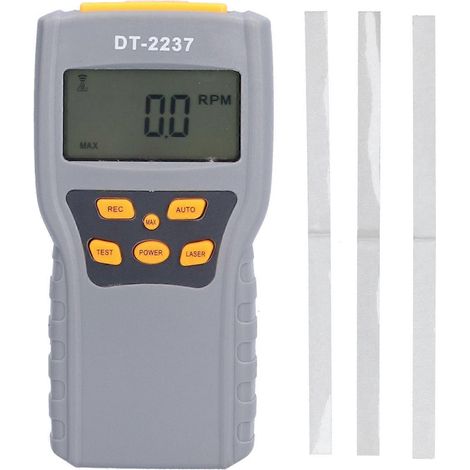 Drehzahlmesser mit 5-Bit-LCD-Anzeige, 2,5 U/min bis 99999 U/min, berührungsloser digitaler Laser-Drehzahlmesser