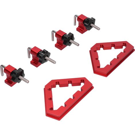 Équerre de positionnement aluminium 45° 90°, gabarit d'angle droit pour menuiserie, 2 pièces, règle métrique 0-12cm, outil de précision bricolage. (1/5)