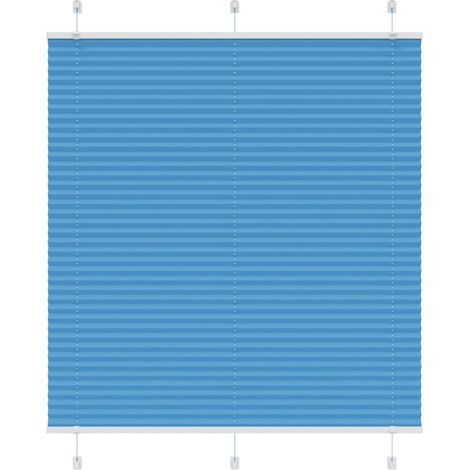 Plissee Blau 115x100 cm Stoffbreite 114,4 cm Polyester
